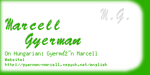 marcell gyerman business card